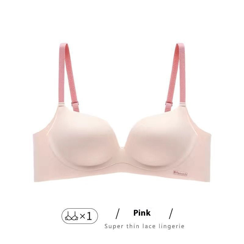 Breasts Lady's Push Up Large Wireless Anti-sagging Traceless Ventilation Bra