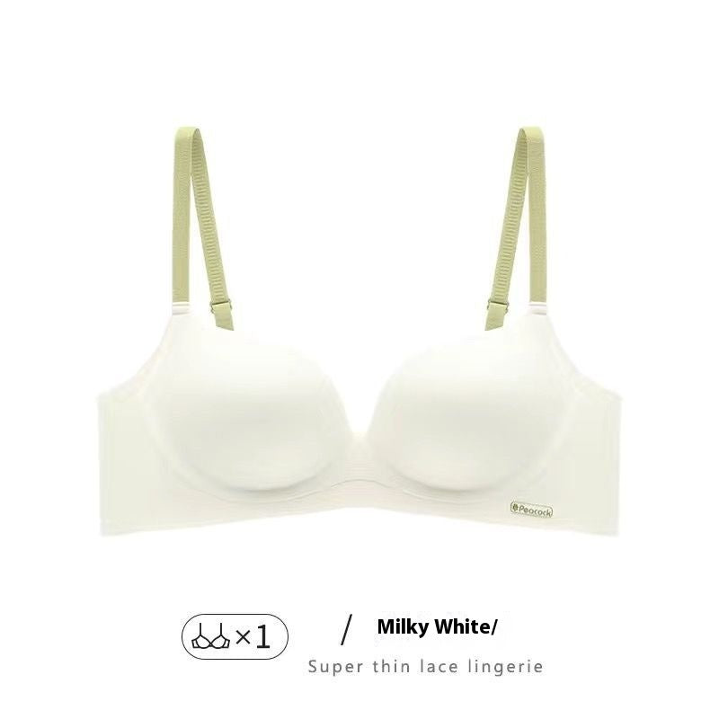 Breasts Lady's Push Up Large Wireless Anti-sagging Traceless Ventilation Bra