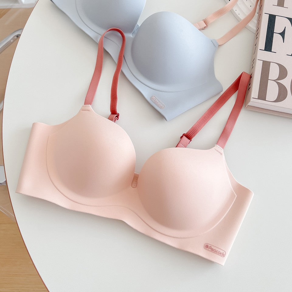 Breasts Lady's Push Up Large Wireless Anti-sagging Traceless Ventilation Bra